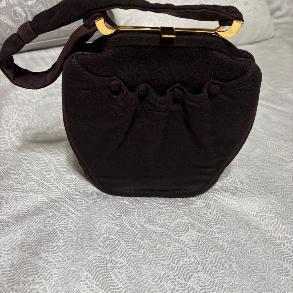 ROSENFELD  Vintage Brown Velvet Purse